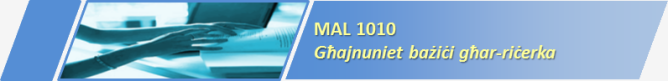 MAL1010 Għajnuniet bażiċi għar-riċerka